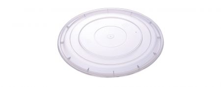 179mm Flat Vented Lid For Plastic Bowl - Clear vented 179mm lid for 26oz, 32oz, 37oz bowl
