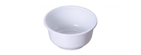 Mangkuk Sup Plastik 400ml Bawa Pulang - Mangkuk sup plastik putih tulen 400ml