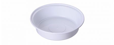 800ml (26oz) Yuvarlak Plastik Tek Kullanımlık Mikrodalga Gıda Kabı - Beyaz Mikrodalga Uygun plastik kase 800ml