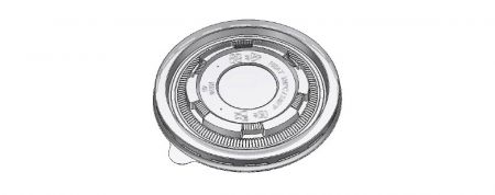 口徑120mm圓形塑膠湯碗蓋 - 口徑120mm的透明蓋，搭配塑膠可微波湯碗360 / 400 / 500ml