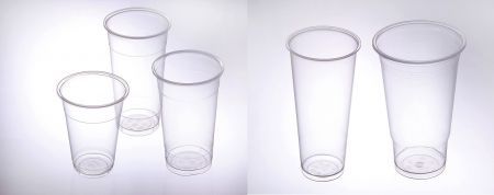 Bicchieri morbidi in PP all'ingrosso con stampa personalizzata - Offerta di bicchieri monouso trasparenti in plastica PP in diverse dimensioni