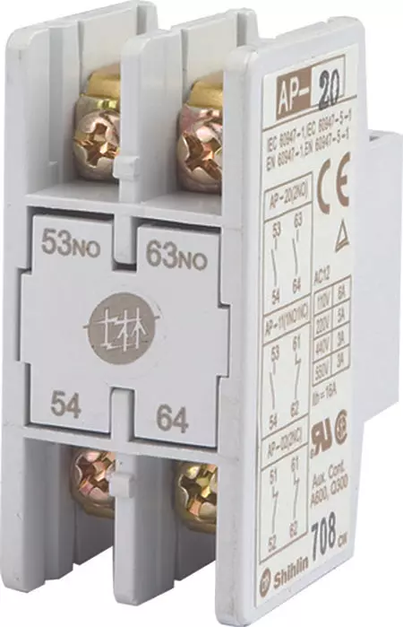 Shihlin Electric Auxiliary Contact Block AP-2P Frontal Type
