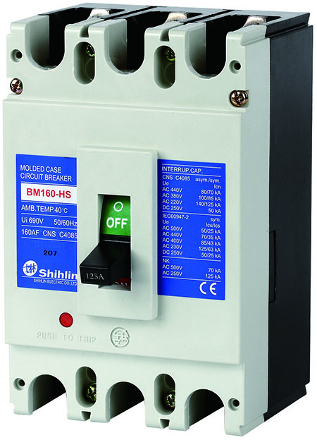 Shihlin Electric Disjuntor de Caixa Moldada BM160-HS
