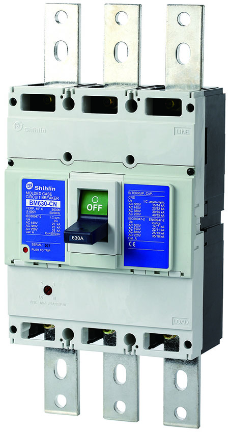 Shihlin Electric قاطع الدائرة الكهربائية ذو الحالة المصبوبة BM630-CN