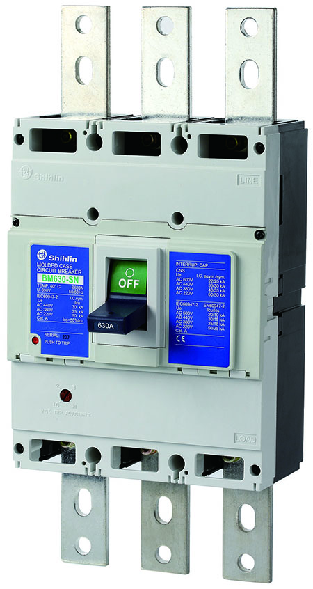 Shihlin Electric قاطع الدائرة الكهربائية ذو الحالة المصبوبة BM630-SN