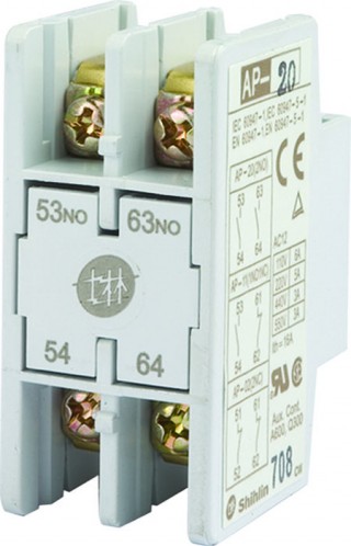 Дополнительный контактный блок - Shihlin Electric Вспомогательный блок контактов AP-2P тип переднего монтажа