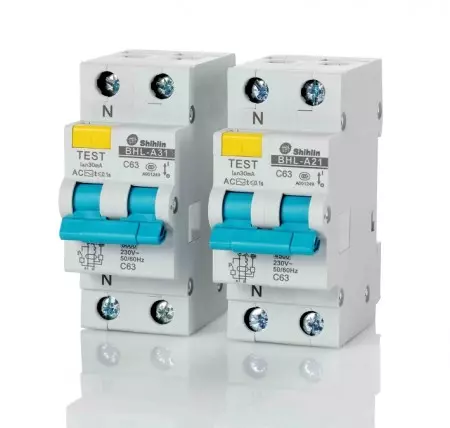 Interruptor de corriente residual con protección contra sobrecorriente - Interruptor de circuito de corriente residual Shihlin Electric con protección contra sobrecorriente BHL-A