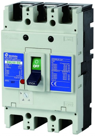 Interruttore differenziale magnetotermico - Interruttore automatico in cassa stagna Shihlin Electric BM250-SN