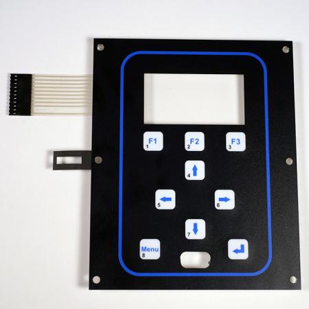 Antistatischer Membranschalter - Antistatische Membranschalter, montiert mit Aluminiumrahmen, Silberdruck, 3M468 Klebstoff auf der Rückseite, kann an den Geräten befestigt werden.