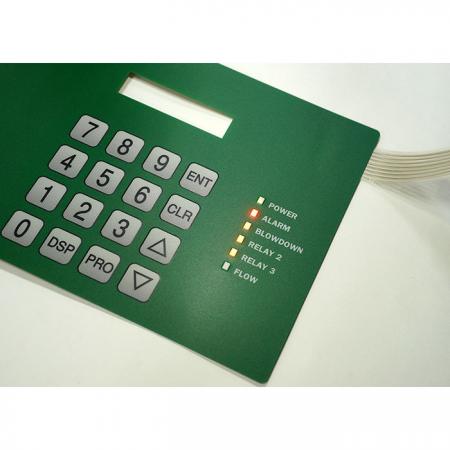 لوحة مفاتيح مسطحة بتقنية النقش بثلاثة ألوان LED - ثلاثة ألوان LED، نافذة لامعة