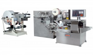 Emballage flow wrapper entièrement automatique pour paquet à comptage unique. - Emballage flow wrapper entièrement automatique pour paquet à comptage unique.