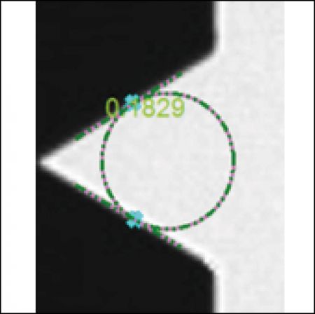 The error range for measuring the pitch diameter of the thread plug gauge is within ±3µm.