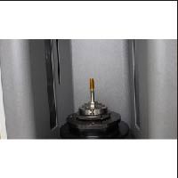 Measure pitch diameter of mechanical thread by simulating 3-wire gauge.
