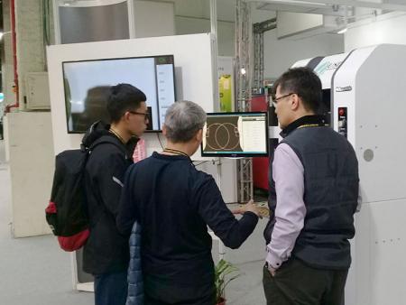 THE image measuring machine attracted the attention of visitors.