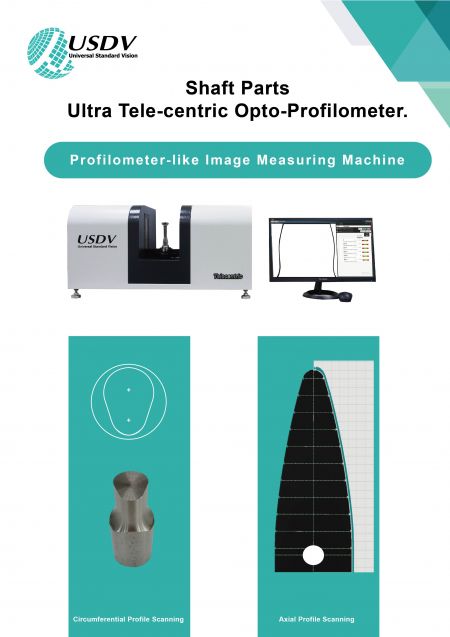 Telecentric Opto-Profilometer for Shaft Parts - Our profile technology can quickly and precisely measure the "profile" of a workpiece.