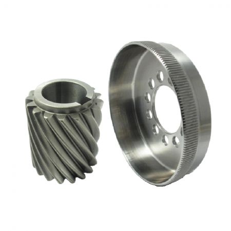 Metalgear og tilbehør - Skrueformet tandhjul & dæk med udvendige tandhjul