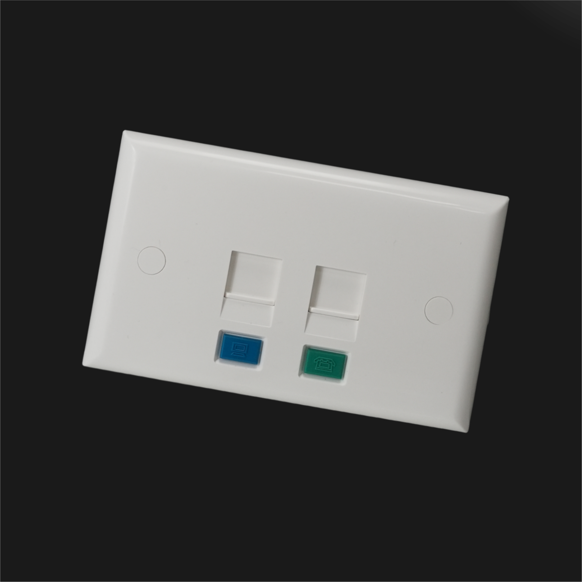 AUS Glossy Horizontal Shuttered (1/2-Port) w/Color Icons