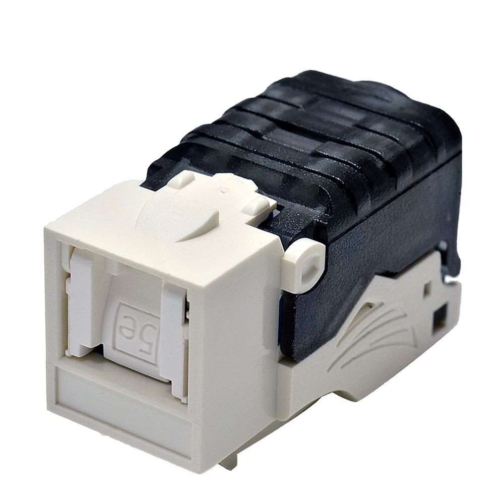 Unshielded Super Cat 5e Component-Rated Shuttered Toolless Keystone Jack