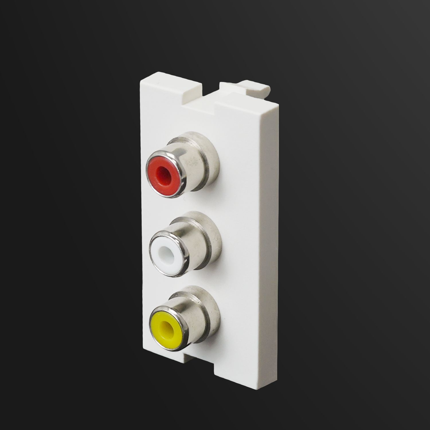 Sub-Insert 1P, RCA A/V Soler Type, 25x50mm