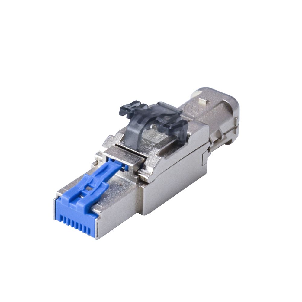 Cat 6A Die-Cast Field Termination Plug w/Cable Tie Fastening