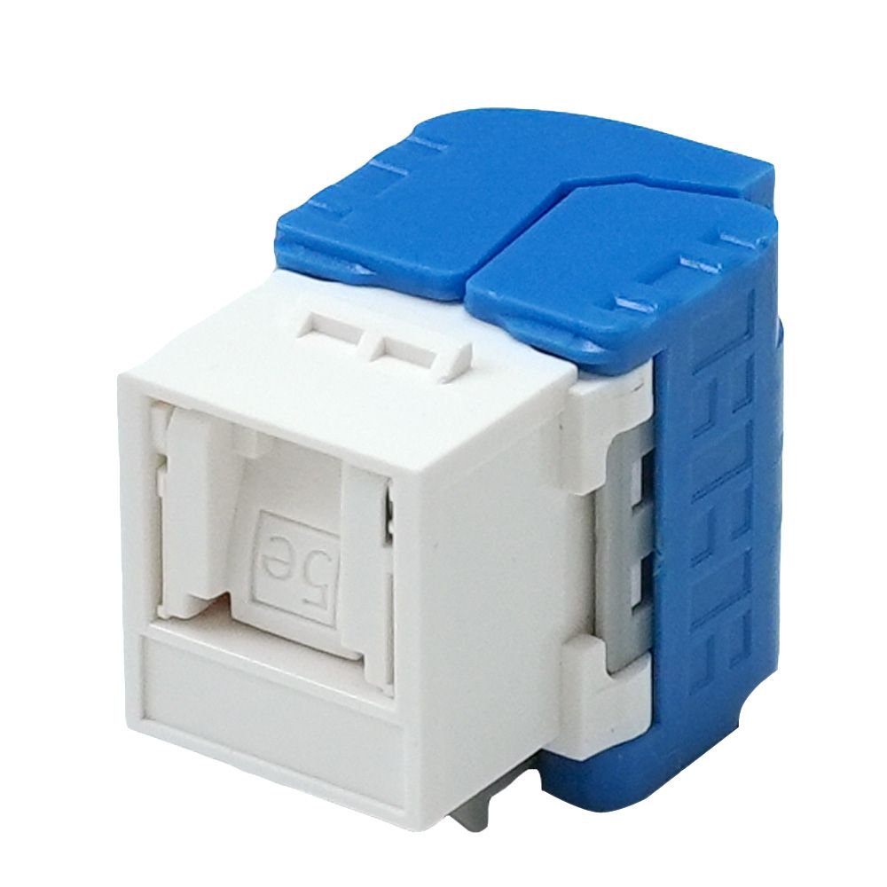 Unshielded Super Cat 5e Component-Rated Shuttered Toolless Keystone Jack