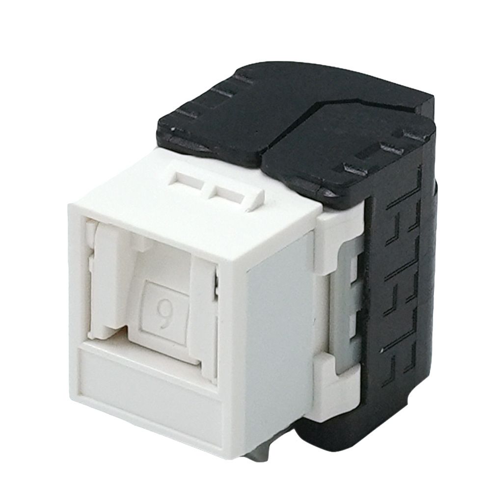 Unshielded Super Cat 6 Component-Rated Shuttered Toolless Keystone Jack