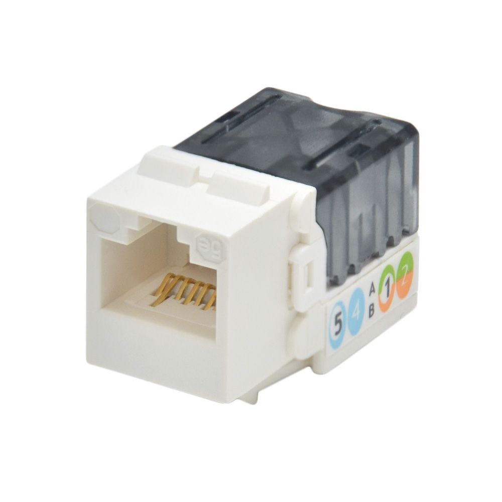 Unshielded Super Cat 5e Component-Rated 90˚Keystone Jack