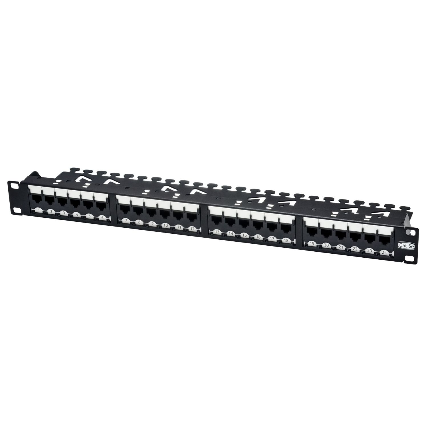 Unshielded Super Cat 5e Component-Rated Patch Panel w/Wire Management