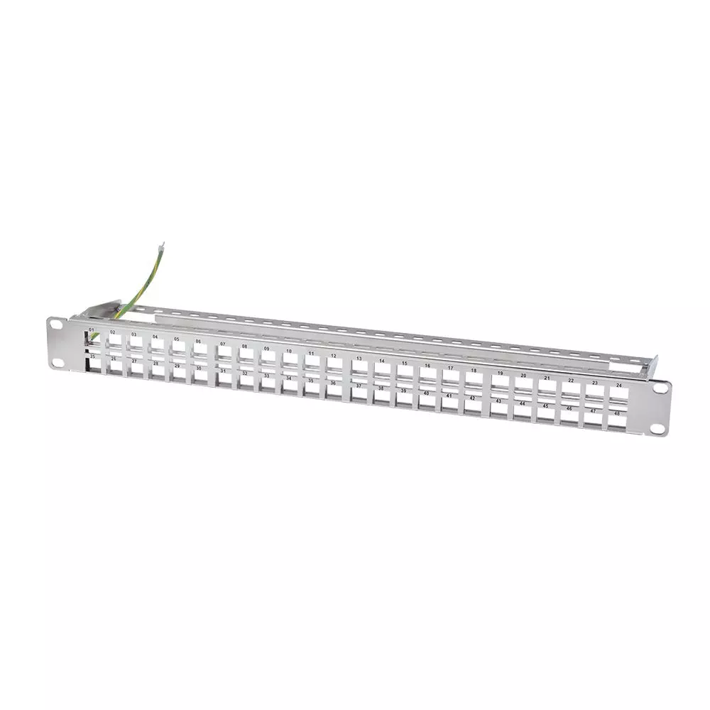 1U 48-Port High Density STP/UTP Snap-In Type Patch Panel