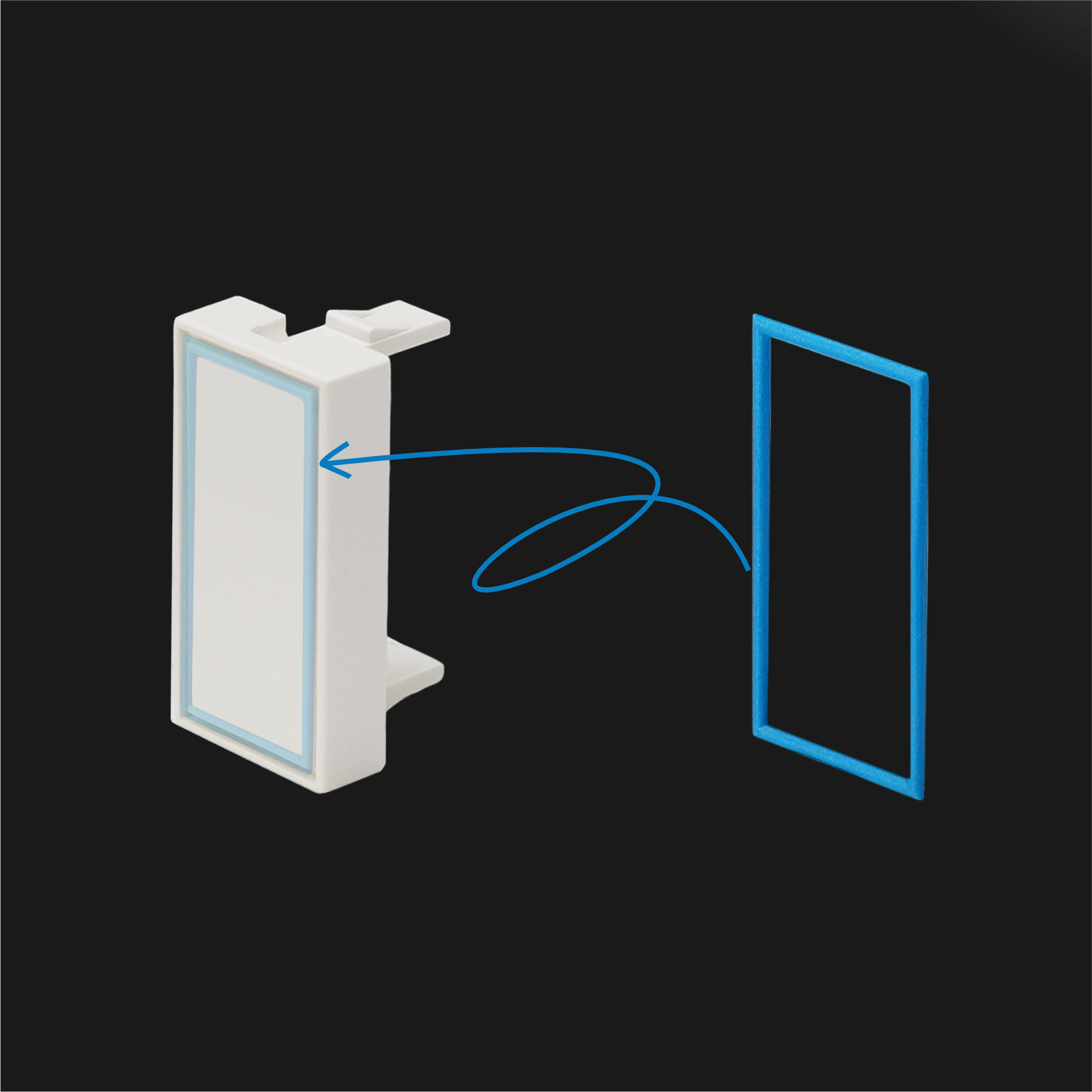 Sub-Insert 1P, Blank w/Color Ring, 22.5x45mm
