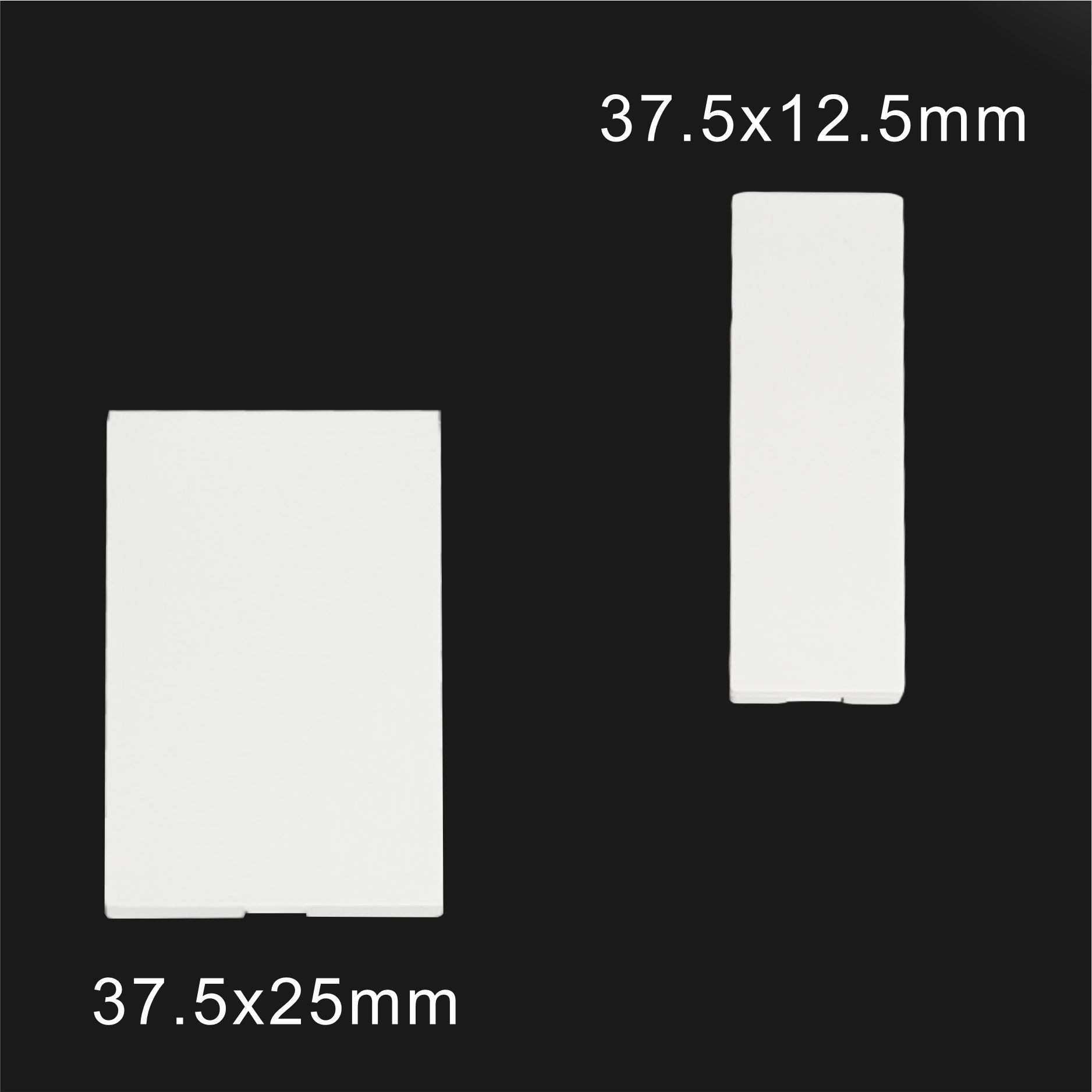 Sub-Insert, Blank 37.5x25mm, Half Blank 37.5x12.5mm