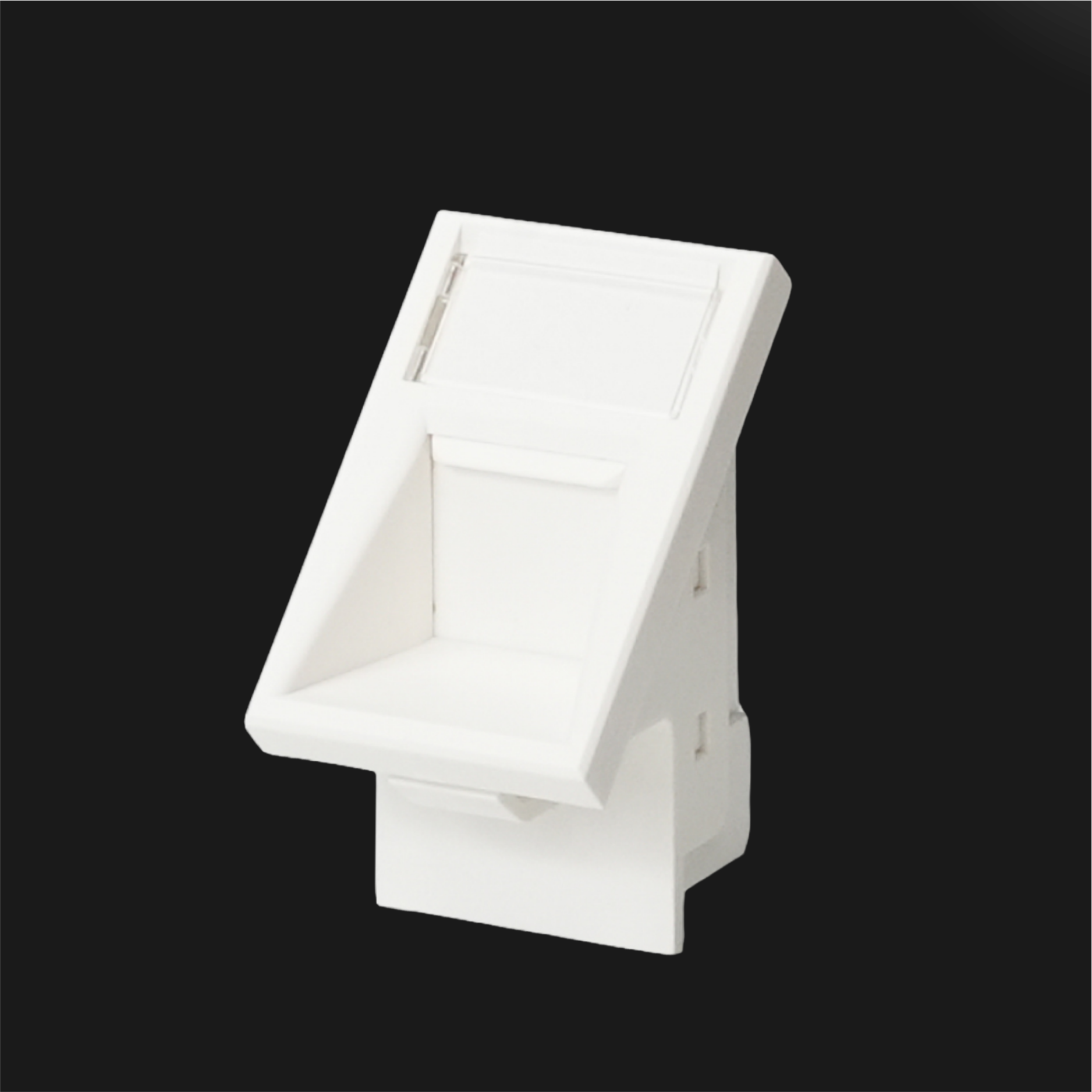 LJ6c Sub-Insert 1P, Shuttered 45° 1-Port, 37.5x25mm