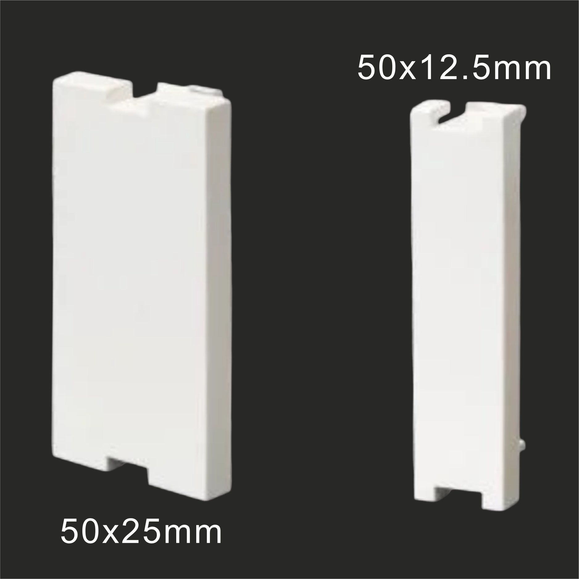 Sub-Insert, Blank 25x50mm, Half Blank 12.5x50mm