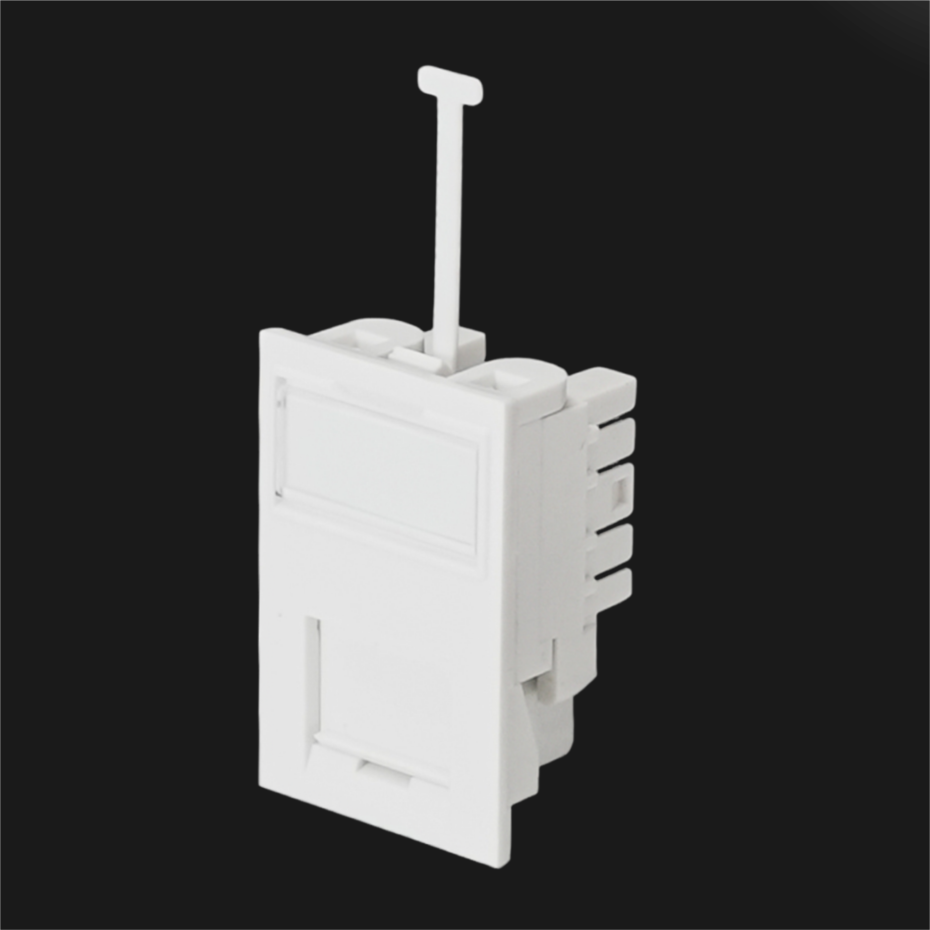 LJ6c Cat 6 Sub-Insert 1P, Shuttered 1-Port, 37.5x25mm