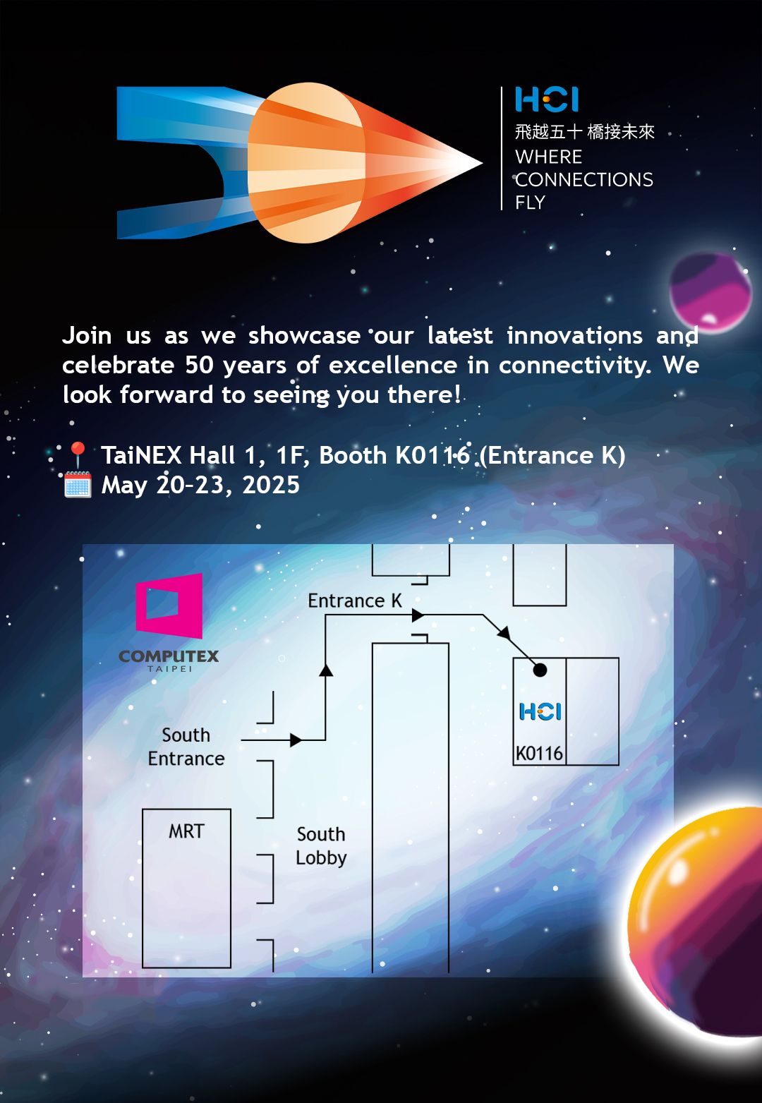 HCI is celebrating their 50th anniversary at Computex Taipei 2025! - HCI at Computex Taipei 2025