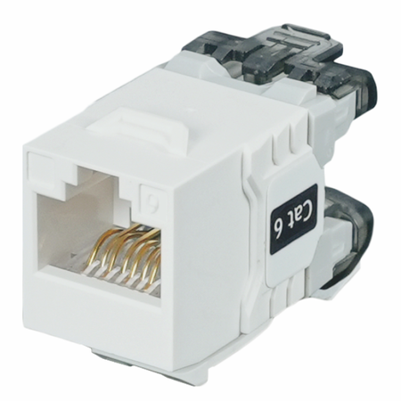 TIA C6 Component - Unshielded Cat 6 Component-Rated 90˚Keystone Jack