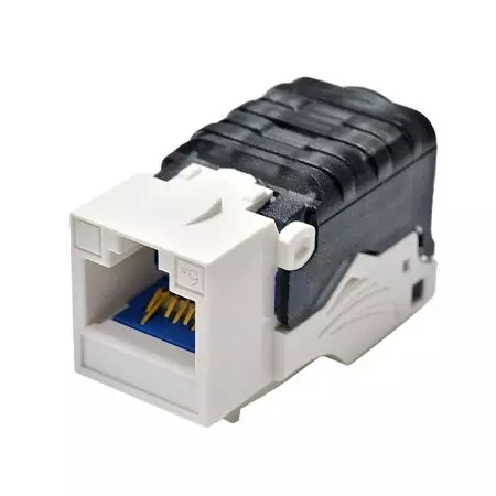ISO/IEC Category 6a - Unshielded ISO Cat 6a / TIA Cat 6A Component-Rated Toolless Keystone Jack