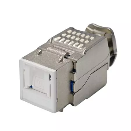 ISO/IEC Category 6a - Shielded ISO Cat 6a / TIA Cat 6A Component-Rated Shuttered Toolless Keystone Jack