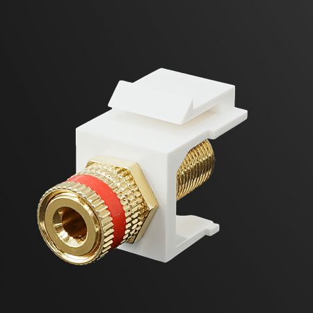 Binding Post, Red - Quick-Snap Bezel, Binding Post-Red