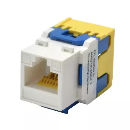 Category 5e - Unshielded Super Cat 5e Component-Rated 180˚Keystone Jack