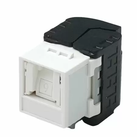 Category 6 - Unshielded Super Cat 6 Component-Rated Shuttered Toolless Keystone Jack