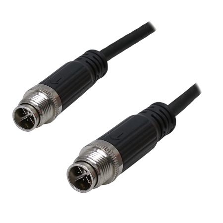 M12 Male 180° to - Industrial Waterproof Cat6A S/FTP 26AWG Ethernet Cable, M12-M (IP67) 180° to M12-M (IP67) 180°