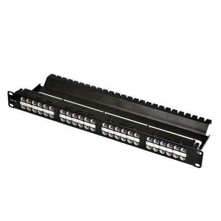 ISO/IEC ClassEa - 48 port-1U feed-through panel with built-in wire management