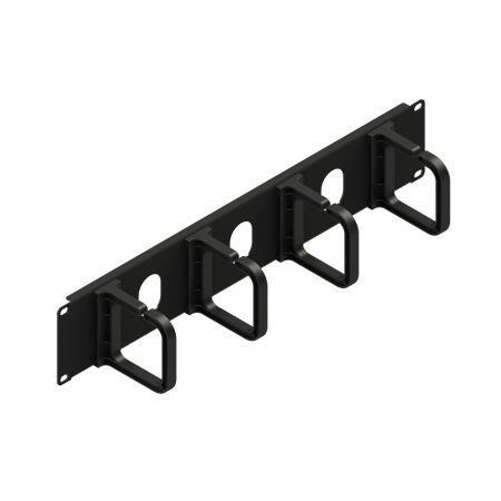 2U panel hole with hangers - 2U Horizontal Cable Manager with 4 C Hangers