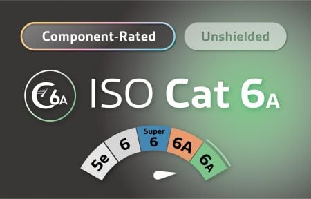 UTP - تصنيف مكونات ISO Cat 6a - حل غير محمي مصنف بمكونات ISO C6A