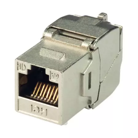 Category 6A - Cat6A Die-cast 180° STP Punchdown Keystone Jack