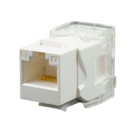 Composant TIA C5e - Connecteur keystone sans blindage Cat 5e classé pour composants à 180˚ sans outil.