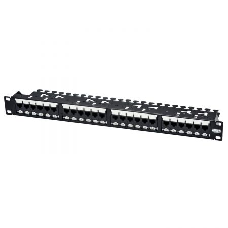 Category 5e - Unshielded Super Cat 5e Component-Rated Patch Panel w/Wire Management