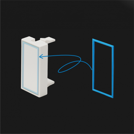 Blank - Sub-Insert 1P, Blank w/Color Ring, 22.5x45mm