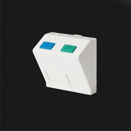 Shuttered 45° 2-Port - Sub-Insert 2P, Shuttered 45° 2-Port w/Color Icons, 45x45mm